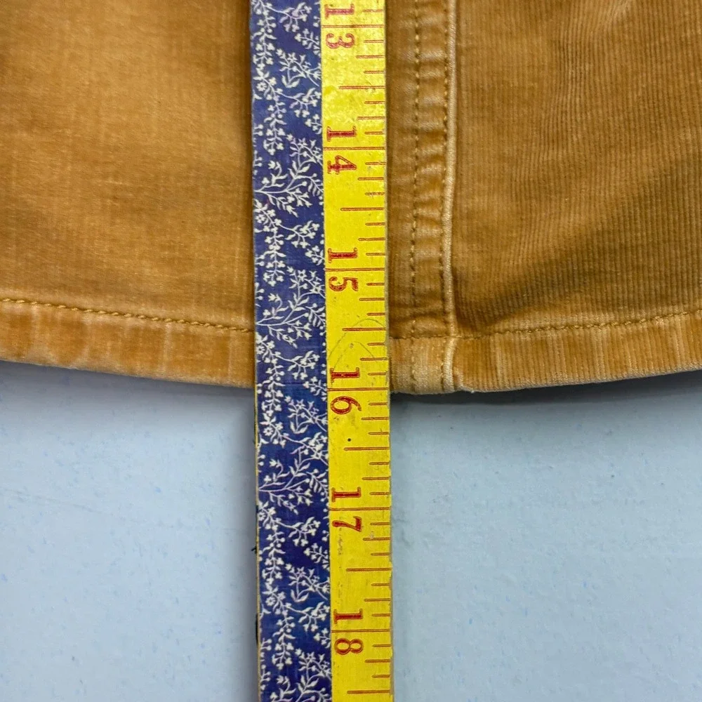 American Eagle Corduroy Mini Skirt Mustard Yellow Super Stretch Size 8 Regular